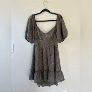 Altar'd State Brown Floral Mini Dress